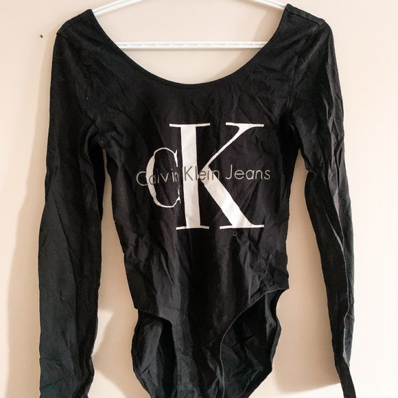 Calvin Klein Jeans Scoop Neck Bodysuit - Picture 1 of 6